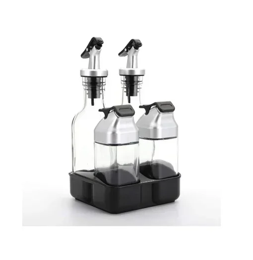 Σετ δοχεία για ξύδι, λάδι, αλάτι και πιπέρι 5τμχ