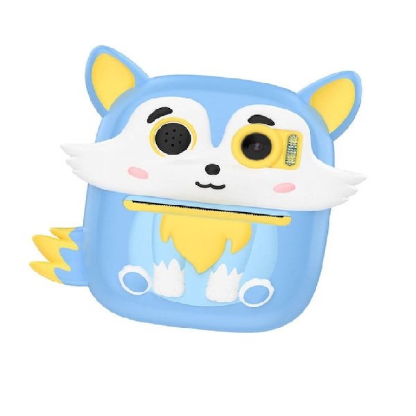 , Παιδική Instant Φωτογραφική Μηχανή Θερμικής Εκτύπωσης Μπλε με Σχέδιο Αλεπούς 63199692