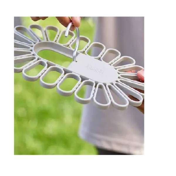 Κρεμάστρα Στεγνώματος Ρούχων 22 Θέσεων σε Μπεζ Χρώμα 110497