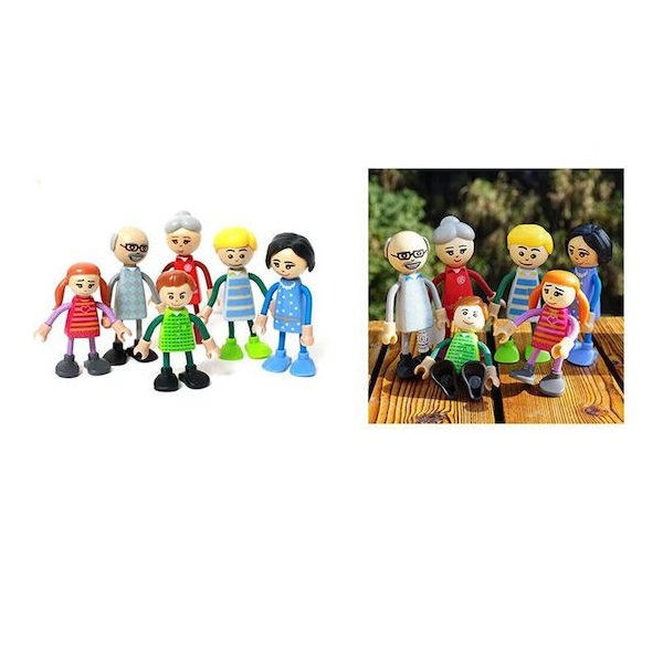 Σετ Ξύλινες Φιγούρες με Ανθρωπάκια SDS-28716 6τμχ