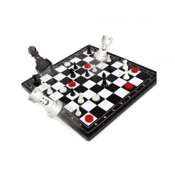 Επιτραπέζιο Παιχνίδι 2 σε 1 Πτυσσόμενο Σκάκι και Ντάμα Chess & Draughts B182