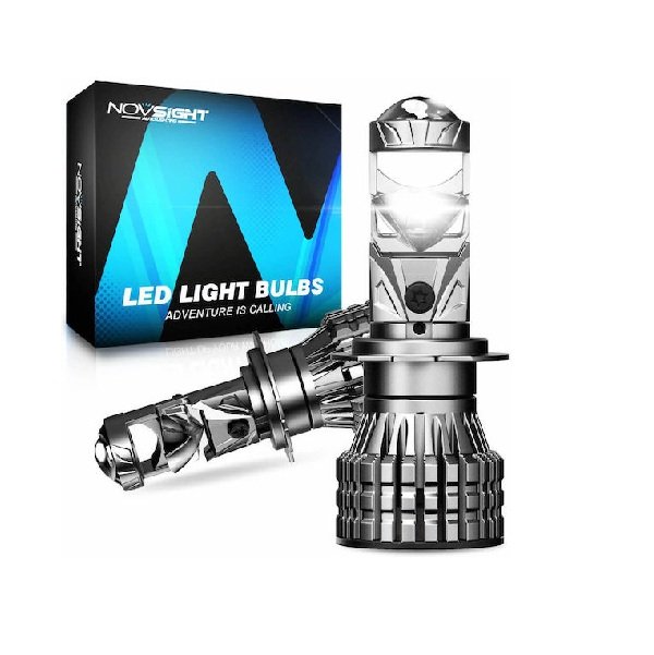 NovSight Λάμπες Αυτοκινήτου & Μοτοσυκλέτας H4 LED 6500K Ψυχρό Λευκό 12-24V 120W 2τμχ