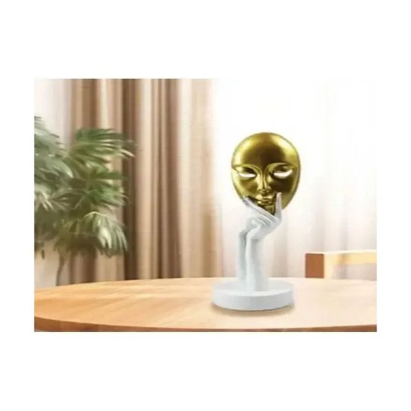 Επιτραπέζιο Διακοσμητικό “μάσκα” Ρητίνης Λευκό Χρυσό 23x7x15cm Sds-25122 Sss 65175602