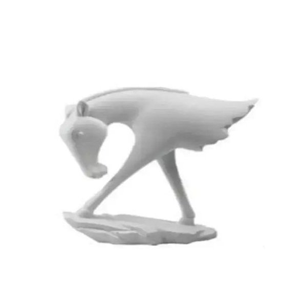 1! Επιτραπέζιο Διακοσμητικό “άλογο” Ρητίνης Λευκό 20x6x21cm Sds-25128 Sss 65175604
