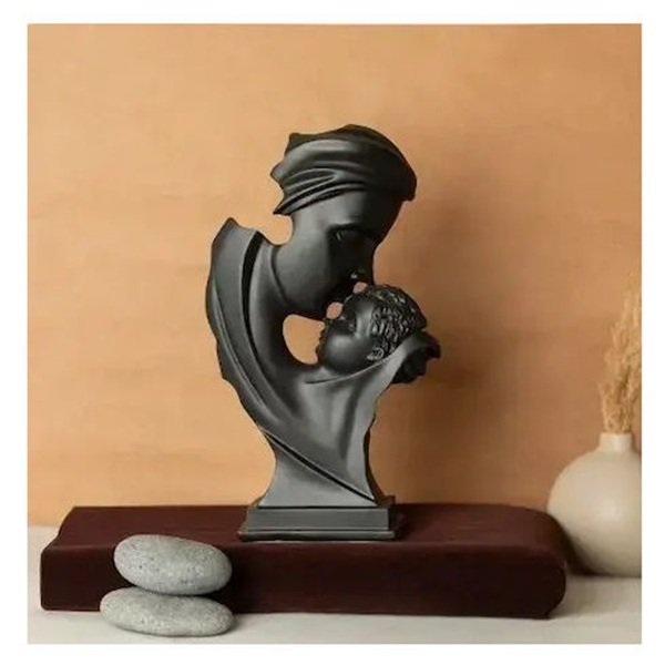 Επιτραπέζιο Διακοσμητικό “mother” Ρητίνης Μαύρο 20x7x16cm Sds-25123 Sss