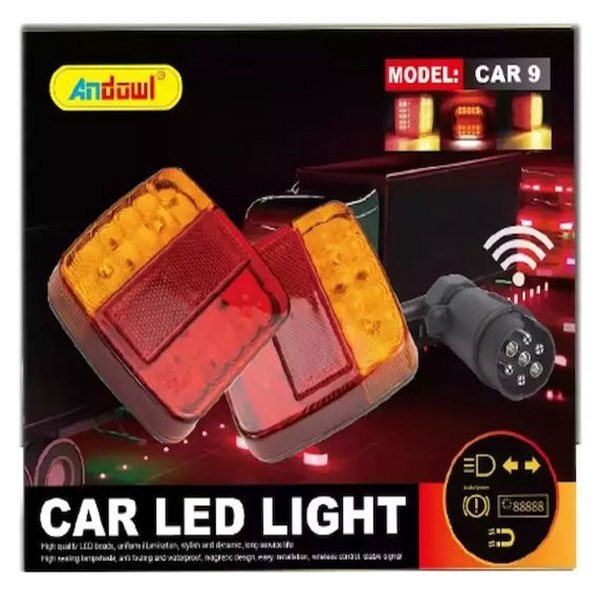 Andowl Φως Τρέιλερ LED Αδιάβροχο με Μαγνήτη 1τμχ 000.230.18775