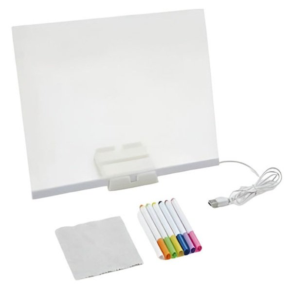 Φωτιζόμενος Ακρυλικός Πίνακας Γραφής Led Usb 20x20cm Arrango At60351