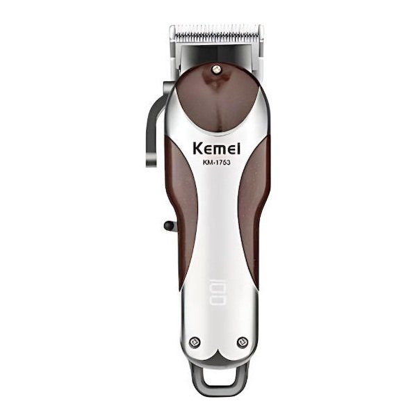 Kemei Επαγγελματική Κουρευτική Μηχανή Ασημί KM-1753