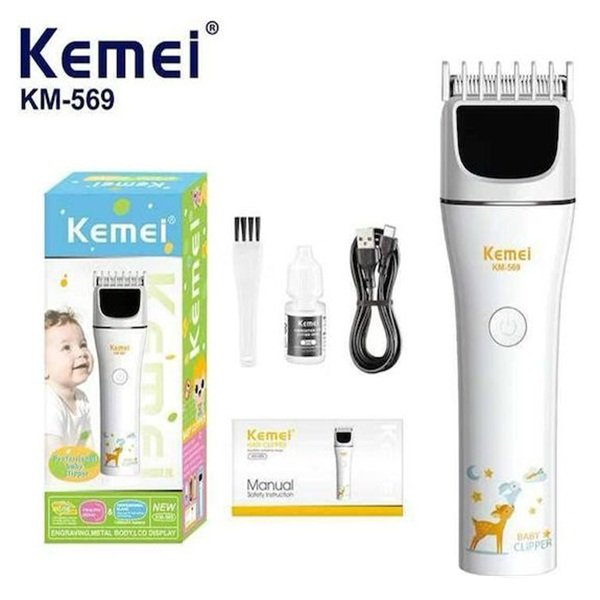 Kemei Επαγγελματική Επαναφορτιζόμενη Κουρευτική Μηχανή KM-569