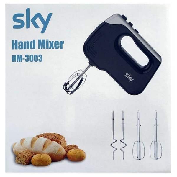 mixer_me_inox_kado_mayro-1! Sky HM-3003 Μίξερ Χειρός 400W Μαύρο