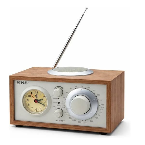 NS‑808BT-B Retro Φορητό Ραδιόφωνο Επαναφορτιζόμενο με Bluetooth και USB Καφέ