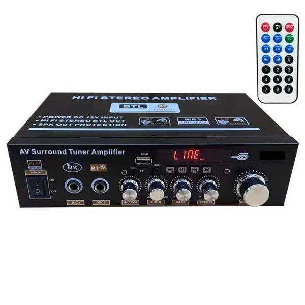 Bluetooth Στερεοφωνικός Ενισχυτής 2x18W με USB & Ραδιόφωνο FM – HiFi Ήχος