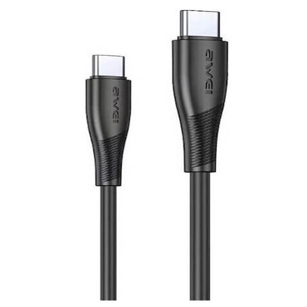 Awei USB 2.0 Cable USB-C male - USB-C 60W Μαύρο 2m TS04724