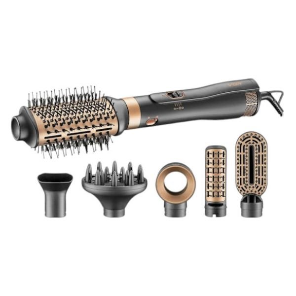 VGR Κεραμική Ηλεκτρική Βούρτσα με Αέρα & Περιστρεφόμενη Κεφαλή για Ίσιωμα και Μπούκλες 1000W