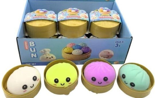 Stress Ball Squishy Αφρώδες Πολύχρωμο (Διάφορα Σχέδια)  Squishy dumpling stress ball 5,5 cm-1 τεμάχιο