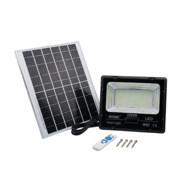 iliakos_steganos_provoleas Ηλιακός Προβολέας LED 2000W Αδιάβροχος IP67 με Τηλεχειριστήριο RZ.ABS